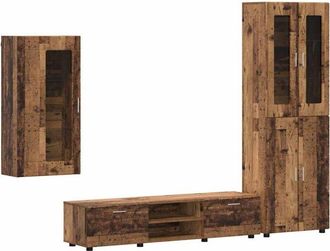 vidaXL Conjunto De Mueble De Tv Madera Vieja Madera De Ingenier&iacute;a Vidaxl