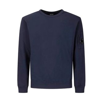 C.P. Company Sweatshirts, male, Blue, Size: XL Lens Detail Pocket Sweatshirt