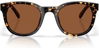 Costa Middles 51mm Gradient Polarized Round Sunglasses in Tortoise /Copper at Nordstrom