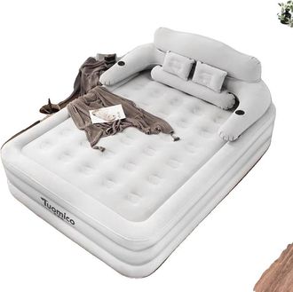 OEM Colch&oacute;n Hinchable, Dise&ntilde;o Port&aacute;til, Apto Para Exteriores, Gris, 6, 152 Cm 203 Cm 22 Cm