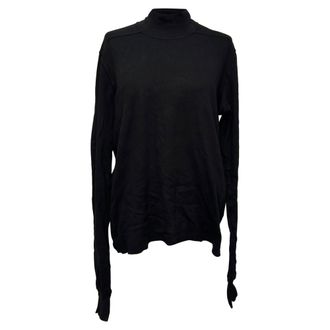 Rick Owens Turtleneck Sweater in Black Cotton
