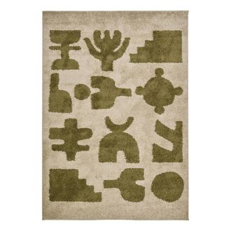 Atmosphera Alfombra Nyero Rectangular, 160 X 230 Cm, Verde - Atmosphera Cr&eacute;ateur DInt&eacute;rieur