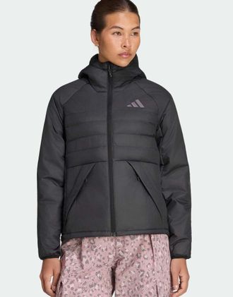 adidas Terrex multi climawarm - Giacca isolante con cappuccio nera/nera-Nero