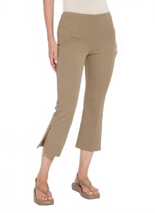 Lyss&eacute; Leighton Flare Cropped Pants In Olive Leaf