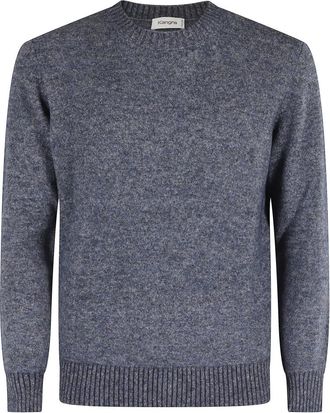 KANGRA Blauwe Basic Crewneck Sweater - Heren - Ronde hals truien - Blauw - XL - Truien & Vesten