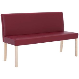 vidaXL Vidaxl - Banco De Cuero Sint&eacute;tico 139,5 Cm Color Vino Tinto