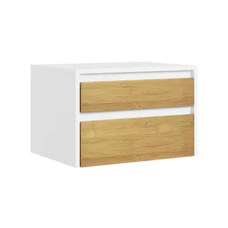 SoBuy Sobuy Mesilla De Noche Blanca Con 2 Cajones C&oacute;moda Peque&ntilde;a De Aglomerado Mueble Auxiliar Para Sal&oacute;n 40&times;30&times;26 Cm Capacidad De Carga 15 Kg Fbt175-e-wn