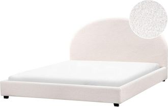 Beliani Waterbed Boucle VAUCLUSE 180 x 200 cm (EU Super King) Off-White