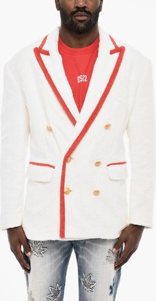 Dsquared2 Blazer a Doppiopetto in Cotone Spugnato con Bottoni Dorati Dsquared2