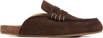J.W.Anderson Suède muiltjes - 631 DEEP WALNUT