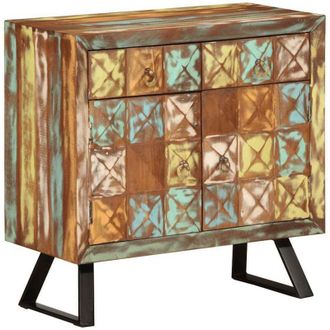 vidaXL Drawer Cabinet Multicolour 70x35x70 cm Solid Wood Reclaimed Vidaxl
