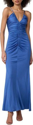Diane Von F&uuml;rstenberg Gillian Center Ruched Jersey Dress in Dusk Blue at Nordstrom, Size X-Large