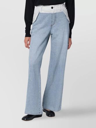sacai denim wide-leg jeans