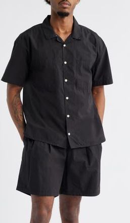 Standard Issue NYC Relaxed Fit Camp Shirt in Black at Nordstrom Rack, Size X-Large