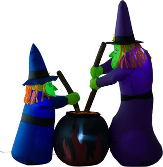TJ Hughes Halloween Inflatable Witch 1.8m - TJ Hughes