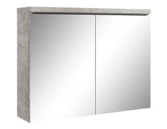 Badplaats Badplaats Armario Espejo Paso 80 X 20 X 60 Cm - Gris Hormig&oacute;n