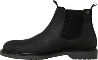 Jack & Jones Leren Laarzen - Heren - Chelseaboots - Zwart - 42 EU - Schoenen