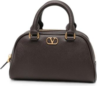 Valentino Garavani VLogo Signature Handtas - Dames - Handtassen - Bruin - ONE Size - Leer - Tassen