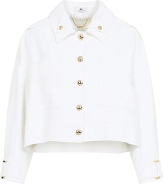 Elisabetta Franchi Mujer, Chaquetas, Blanco, Talla: M