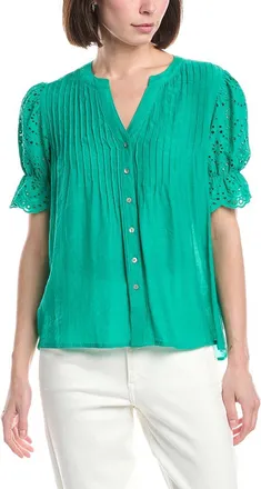 Nanette Lepore Eyelet Sleeve Blouse
