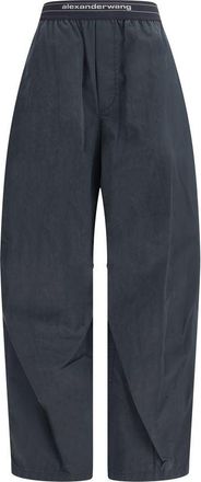 Alexander Wang Trousers with elastic waistband and contrasting jacquard Womens logo