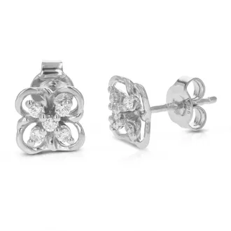 Vir Jewels 1/5 cttw Lab Grown Diamond Composite Earrings in Sterling Silver With Push Backs For Women