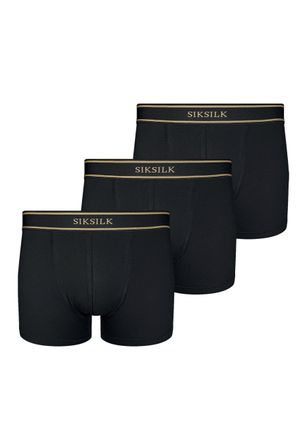 Siksilk Mens Black Pack of 3 Boxer Shorts XXL