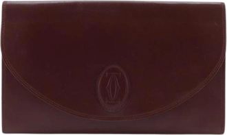 Cartier Pre-owned Must Clutch Bag - Dames - Vintage Clutch - Rood - ONE Size - Leer - Vintage
