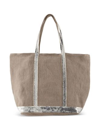 Vanessa Bruno Borsa tote con paillettes - Marrone
