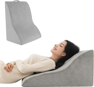Costway Costway - Cuscino a Cuneo per Letto e Divano, Cuscino con Design Curvo unico e Fodera Lavabile, Cuscino a Cuneo Ergonomico in Spugna, per Camera da