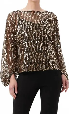 Trina Turk Ursa Top In Black Gold