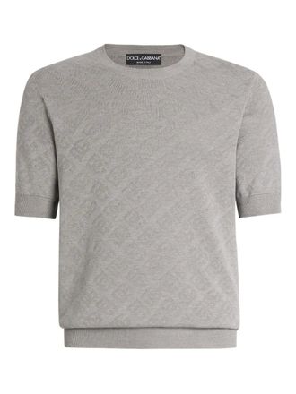 Dolce & Gabbana textured short-sleeve T-shirt - Grey