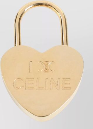 Celine heart padlock necklace engraved design