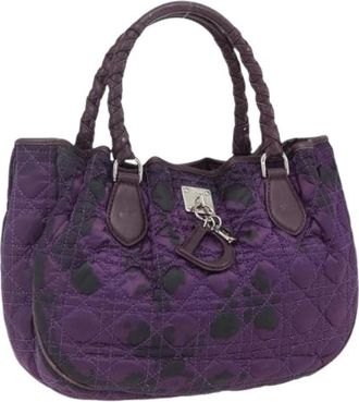 Dior Pre-owned Vintage Nylon Handtas - Dames - Vintage Handtas - Paars - ONE Size - Nylon - Vintage