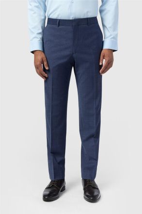 Ted Baker Mens Flat Fronted Slim Fit Suit Trousers in Blue - Size 42 Regular