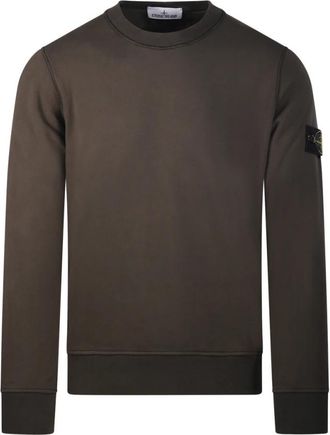 Stone Island Sweatshirt met ronde hals - Heren - Sweatshirts - Bruin - L - Katoen - Hoodies & sweatvesten