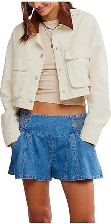 Free People Martha Workwear Jacket Womens Coat Rattan : LG (Womens 12-14), Cotton