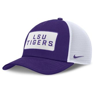 Nike LSU On-Field Rise Nike Mens College Trucker Adjustable Hat in Purple | NC97086KLSN-EST