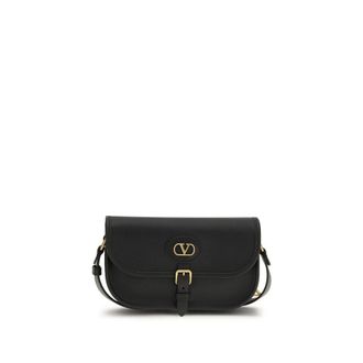 Valentino Garavani Black Calf Leather Bos Taurus Shoulder Mens Bag