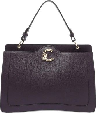 Coccinelle Borsa a spalla con placca logo - Viola