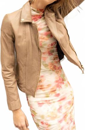 Mauritius Raizel Classic Leather Jacket In Toffee
