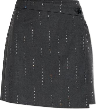 Gestuz Gzadira Rok - Dames - Korte rokken - Grijs - M - Leer - Rokken