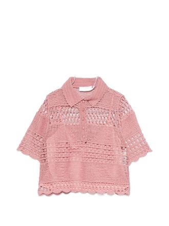 Zimmermann Wanderlust gehaakte katoenen top
