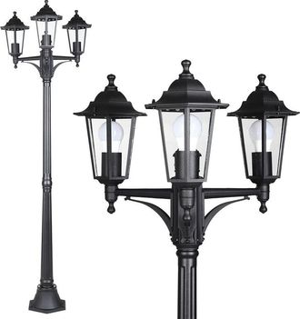 Deuba Monzana Vintage Style Victorian Garden Lighting Outdoor Light Aluminium Street Wall Lamp Lantern Post Anthracite