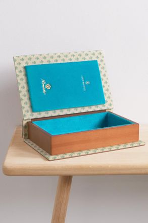 Carolina Bucci + Pineider Portagioie In Pelle E Legno Con Stampa - Marrone