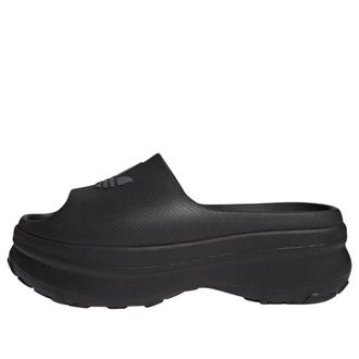 adidas (WMNS) adidas adiFOM Stan Smith Slides Asia Sizing Core Black Grey Six JI2610