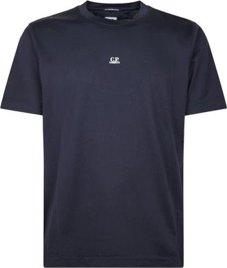 C.P. Company Katoenen T-shirt met korte mouwen - Heren - T-shirts - Blauw - L - Katoen - Tops