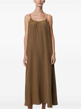 Marc O'Polo spaghetti-strap slip midi dress - women - Lyocell/Viscose - 34 - Brown