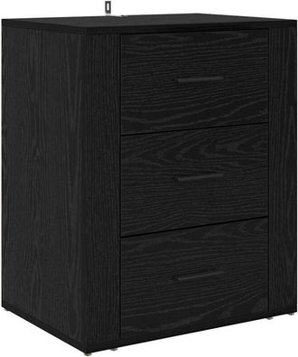 vidaXL Bedside Cabinet Black oak 50 x 36 x 60 cm Engineered wood vidaXL