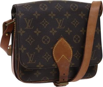 Louis Vuitton Cartouchiere Handbag Monogram Canvas Brown Canvas Bag (Pre-Owned)